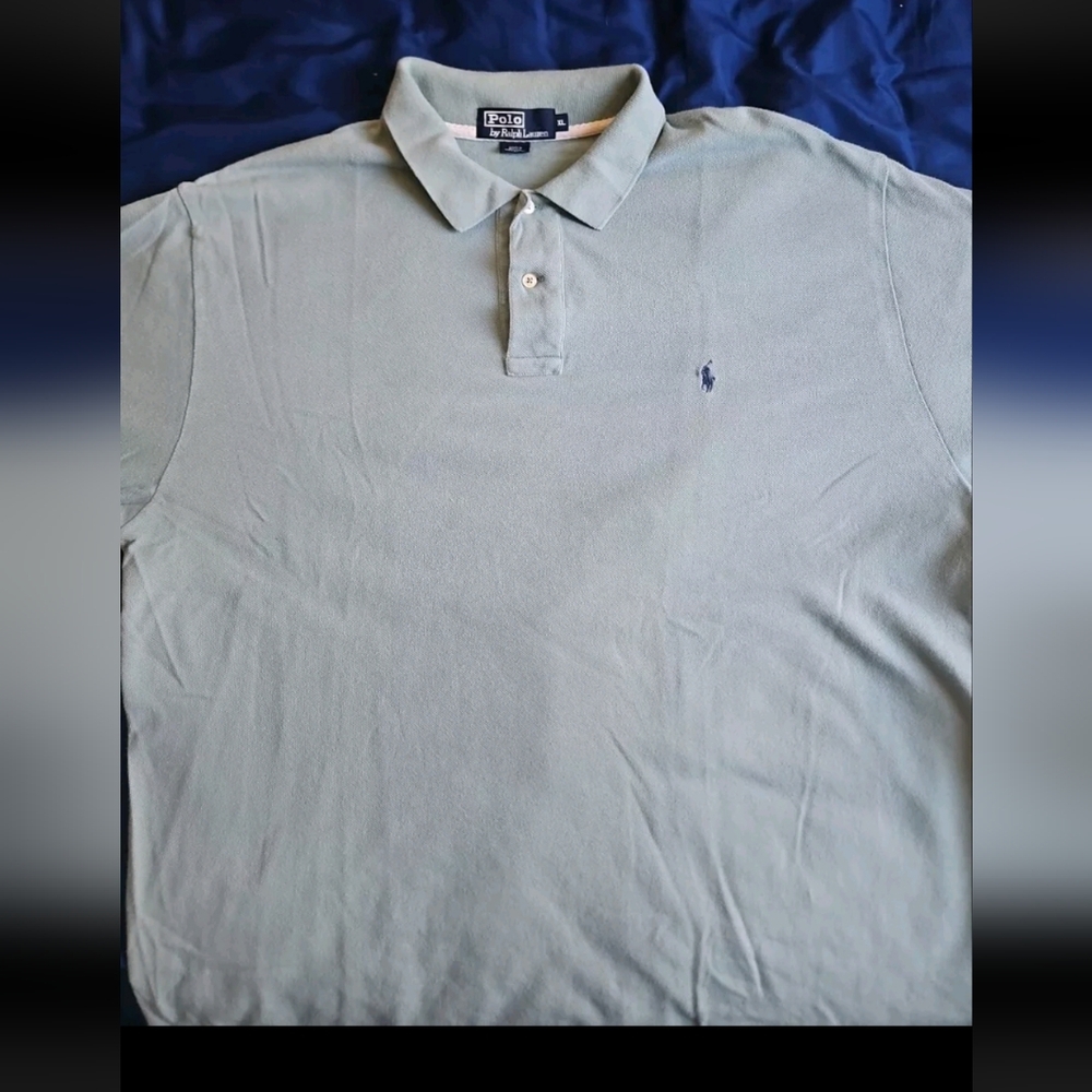 Polo Ralph Lauren RL Mint Green Pique Blend Polo Shirt Mens XL